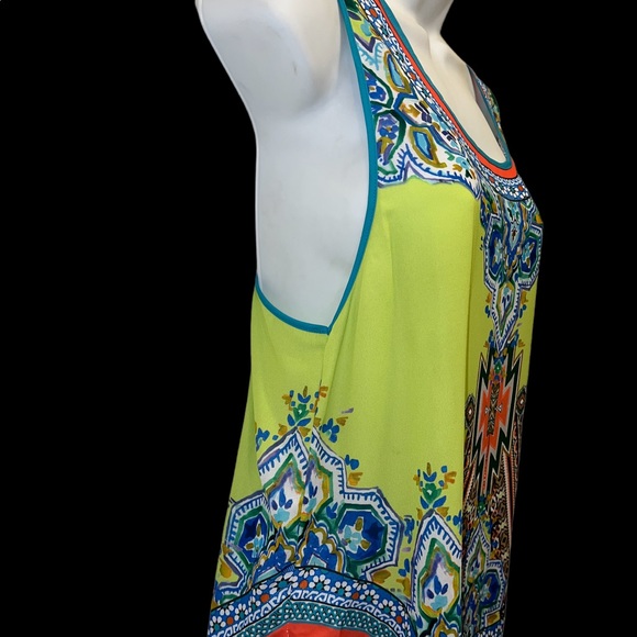 Very pretty and vibrant tank top by PEACH PUFF Medium - Picture 3 of 12